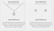 [Philip Jones] April (Diamond) Birthstone Necklace & Earrings Set Created with Zircondia® Crystals, Crystal, Zircondia® Crystal