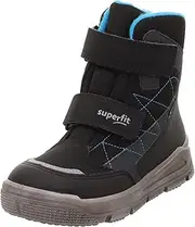[Superfit] Boys' Mars Warm Lined Gore-Tex Snow Boots, Black Turquoise 0010, 26 EU Weit