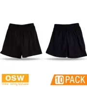 10 X Kids Cross Breathable Zipped Pocket Solid Color Cooldry Mesh Knitted Shorts