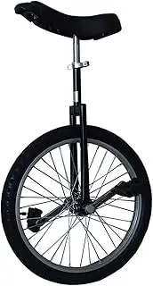 Adults Unicycle 16/18/20/24 Inch Wheel with Alloy Rim Extra Thick Tire for Outdoor Sports Fitness Exercise Health, Black, Load 330Lbs,24" Durable TDF