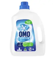 OMO Active Clean Laundry Liquid Detergent Front And Top Loader 4L