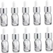 Pack Essential Oil Bottles Dropper Bottle Dispenser Ml Leakproof Glass Plastic Aromatherapy