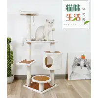 在飛比找Yahoo!奇摩拍賣優惠-多層大型貓跳台 貓跳台 耐抓編織布 超厚板材 豪華型貓別墅 