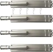 Heavy Duty Cast Stainless Steel BBQ Grill Burner 4 Pack for Bull, Replacement Parts for Cal Flame Blaze Turbo Beefeater Lion Thermos Char Broil Jenn Air Nexgrill, Best for Bull Grill Replacement Parts
