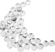 GAXIRE 50Pcs Aluminum Tea Light Cup Holders Versatile Metal Cases for DIY Candles for Weddings Valentine Day and Home Decor