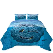 Animals Art Colony of Penguins Coverlet