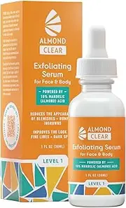 New! Body Clearing Serum - for Body Acne Folliculitis Ingrown Hairs Dark Spots - Butt Chest Back Thighs Shoulders - mandelic Acid - Naturally Antibacterial/Antifungal | by AlmondClear