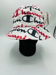 Champion Logo Allover Fishers Bucket Hat Unisex NWT White Size Large / XL