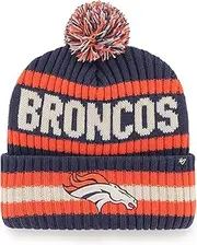 47 NFL Denver Broncos Unisex Cuff Knit Bobble Hat, Light Navy, Light Navy, One size