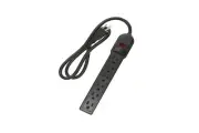 Surge Protector Power Strip With (6) 15A Outlets and 3ft Cord, Black