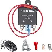 12V DC 200A Remote Battery Disconnect Switch,Prevent Battery Drain Battery Switch Isolator On Off Wireless Remote Control for Car, Truck, RV 1 pcs