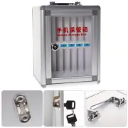 Secure Classroom Storage: 12-Slot Cell Phone Locker with Lock and Handle