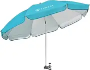 AMMSUN XL Chair Umbrella with Universal Clamp 52 inches and 360-degree Swivel UPF 50+, Portable Clamp on Camping or Beach Chair, Stroller, Wheelchair, Golf cart, Lounger