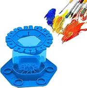 Paint Brush Cleaner Rinse Cup, 1Pc All-in-One Silicon Paint Brush Cleaner Detachable Art Brush Cleaner Cup Paint Brush Holder, Paint Brush Cleaner Rinse Cup,Silicone Paint Brush Cleaning Cup, Blue