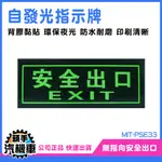 《頭手汽機車》逃生指示燈 逃生指示牌 停電逃生方向 緊急出口門 火災 EXIT 提示牌 MIT-PSE33 夜光貼紙