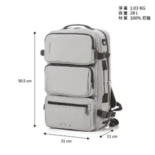 【Samsonite RED】MARSTON 都會休閒輕量尼龍可擴充多功能三用筆電後背包15.6吋(多色可選)