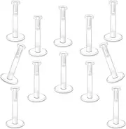 [Crrynuo] 12 pcs Clear Lip Bars Studs, 16G Cartilage Earrings Stud, Labret Lip Bars, Medusa Tragus Helix Cartilage Stud, Piercing Jewellery for Women Men