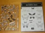 Stampin'Up! BUTTERFLY GALA photopolymer TWO-STEP stamp set of 18 NEW