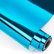 GIRAFVINYL Peacock Blue Metallic HTV Heat Transfer Vinyl - 12" X 8ft Iron On Vinyl for DIY T-Shirt, Bags, Garments