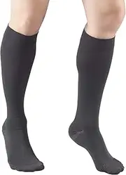 Truform Medical Compression Stockings for Men and Women, Knee High Closed Toe, 20-30 mmHg, Charcoal, Medium