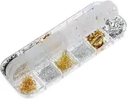 FOMIYES 1 Box Nail Art Accessories Nail Supply Glitter Nail Stickers Nail Ornament Craft Sequins Dusts Glitter Stickers Holographic Nail Glitter Stickers for Nails Nail Sequins Gold Leaf