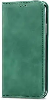 [YukeTop] Case for Oppo A57 5G, PU Leather Flip Folio Wallet Cover, with Card Slots, Case Cover for Oppo A57 5G.(Green)