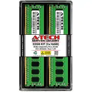 A-Tech 32GB 2x 16GB 1Rx4 PC4-21300R DDR4 2666MHz ECC REG RDIMM Server Memory RAM