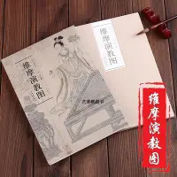 在飛比找Yahoo!奇摩拍賣優惠-金牌書院 歷代名家繪畫 維摩演教圖 宋李公麟 折頁展開尺寸縱