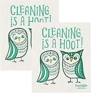 Now Designs Swedish Dishcloth, Set of Two, Hootenanny Print