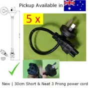 SHORT 30cm LAPTOP Power adapter 3 Prong 3 pin Clover C5 Cable micky mouse x5
