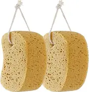 Azymi Sponges Shower, Exfoliating Bath Sponges for Adults, 2Pcs Body Scrub Sponge Dense Foam for Gentle & Deep Cleansing, Ultra-soft for Sensitive Dry Skin