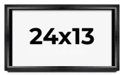 24x13 Shadow Box Frame Black | 1.25 inches Deep Real Wood Contemporary Shadowbox