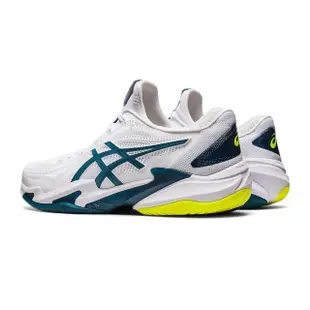 【asics 亞瑟士】Court FF 3 男 網球鞋 美網配色 抗扭 緩衝 側滑穩定 襪套式 白綠(1041A370-101)
