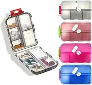 4 PCS Pocket Pharmacy Container Suitable For Storing Fish Oil Vitamin Medication, Etc