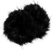 [GLSTOY] Fur Cuff Covers Winter Furry Women Clothing Accessory Winter Winter Fluffy Wrist Cuff Warmer White Imitation Raccoon Wool and Cloth