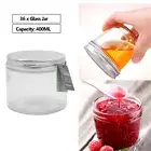 36 x Clear Glass Jar 400ml Silver Lid Kitchen Food Honey Jam Storage Container