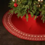 Knitted Vintage Snowflake Tree Skirt Christmas Decoration