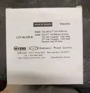MYERS LUT-ALCR-D, 120-240/277V 20 AMP EMERGENCY POWER CONTROL LVS