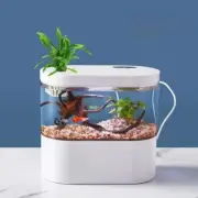 Desktop Creative Mini Aquarium Fish Tank with Biochemical Filtration System LED