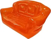 Inflatable Sofa Inflatable Couch for Camping, Beach Chair Inflatable Air Lounger Sofa for Garden, Traveling, Adults Travel, Orange