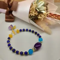 在飛比找蝦皮購物優惠-獨家 紫水晶 青金石 紫骨幹 手環