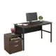 《DFhouse》頂楓120公分電腦辦公桌+活動櫃-胡桃色
