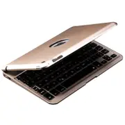 For Ipad Mini 4 Foldable Aluminium Alloy Wireless Bluetooth Backlight Keyboard(Gold)