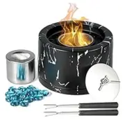 New! Tabletop Fire Pit Bowl, Fire Pit with 2 extendable Marshma