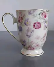 Grace Teaware Fine Porcelain Tea Cup Set, Multi Color Tulips, English, New