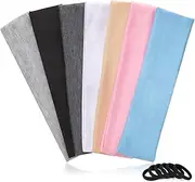 [Ceeyoll] Pack of 7 Headbands for Women, Elastic Hair Bands, Oak Headbands, Women's Sports, Yoga, Fitness, Running Headbands, Hair Band, Sweat Hair Bands, Soft Elastic Headband Women