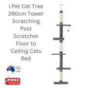 i.Pet Cat Tree 290cm Tower Scratching Post Scratcher High Climb Cats Bed
