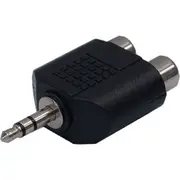 3.5mm Jack Stereo Plug Male to 2X Female RCA Sockets AUX Audio Adaptor Splitter