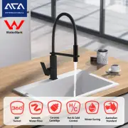 Vitarora Deck Mounted Black Swivel Kitchen Mixer Tap Pull Down Spout Sink Faucet
