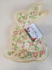 Easter Blessings Placemat Set Of 3 NWT 13"x19" Jute,Cotton Handcrafted In India